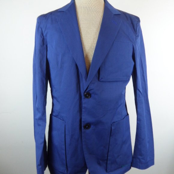 Umit Benan Other - Umit Benan blue Silk cotton blazer jacket Italy i48 38r